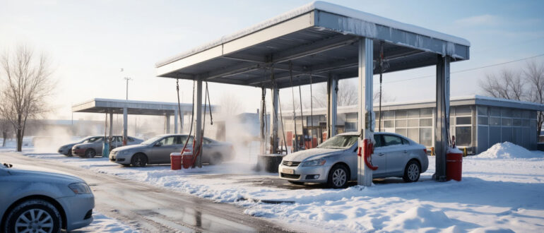 Как мыть машину на мойке самообслуживания зимой