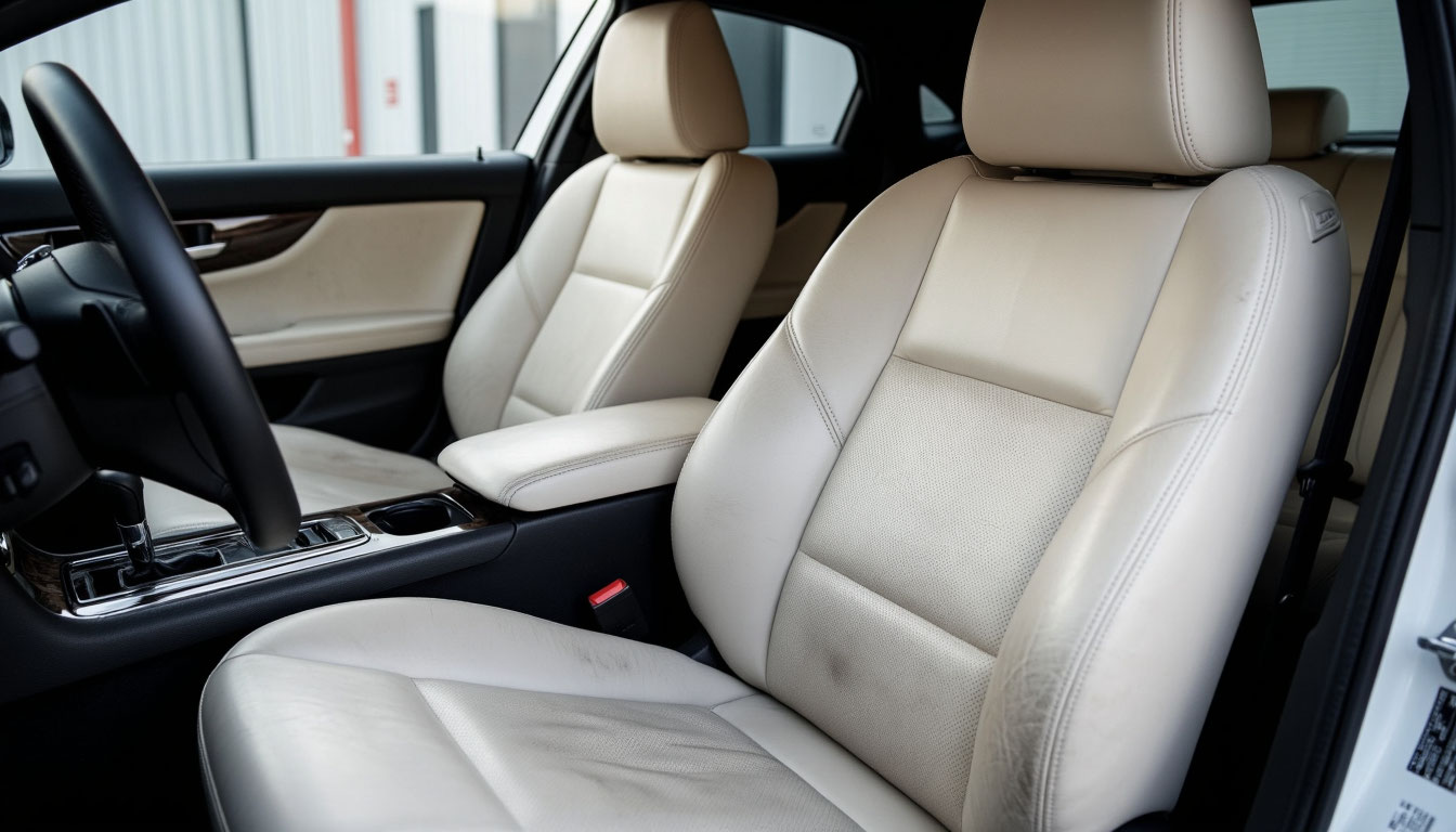 Чем почистить светлую кожу в автомобиле