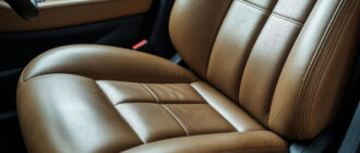 Как убрать заломы на коже сиденья