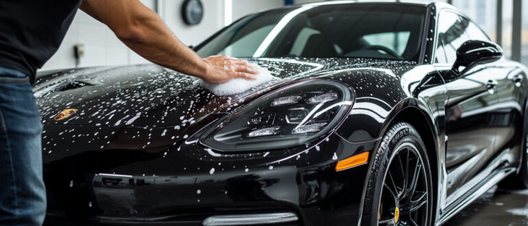 Как правильно мыть черную машину без разводов