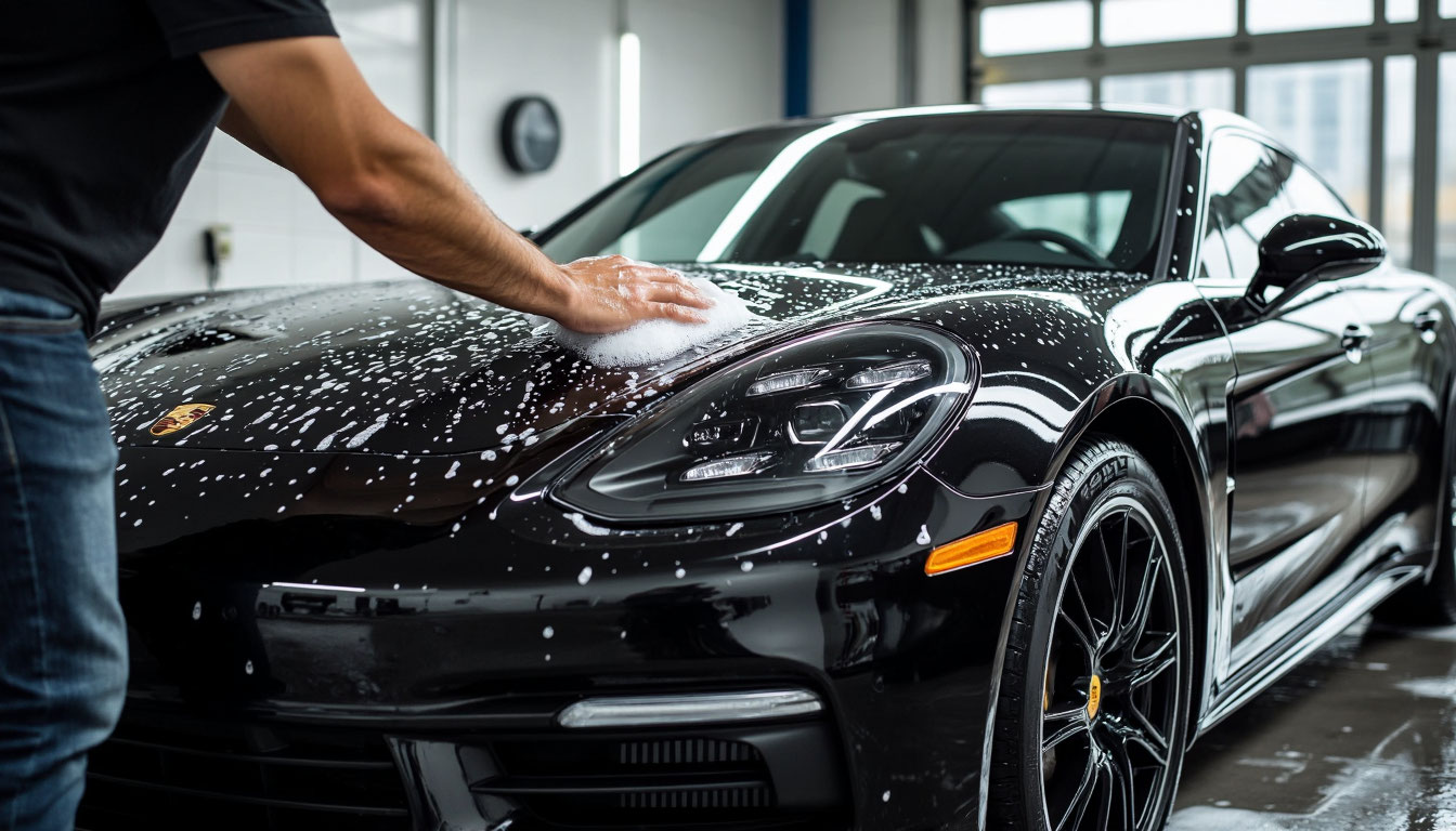 Как правильно мыть черную машину без разводов