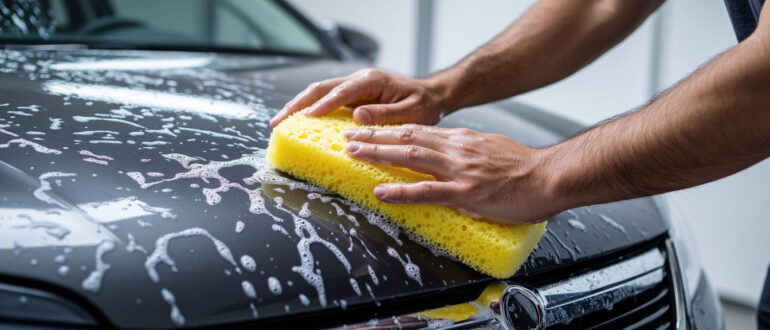 Как правильно мыть машину губкой