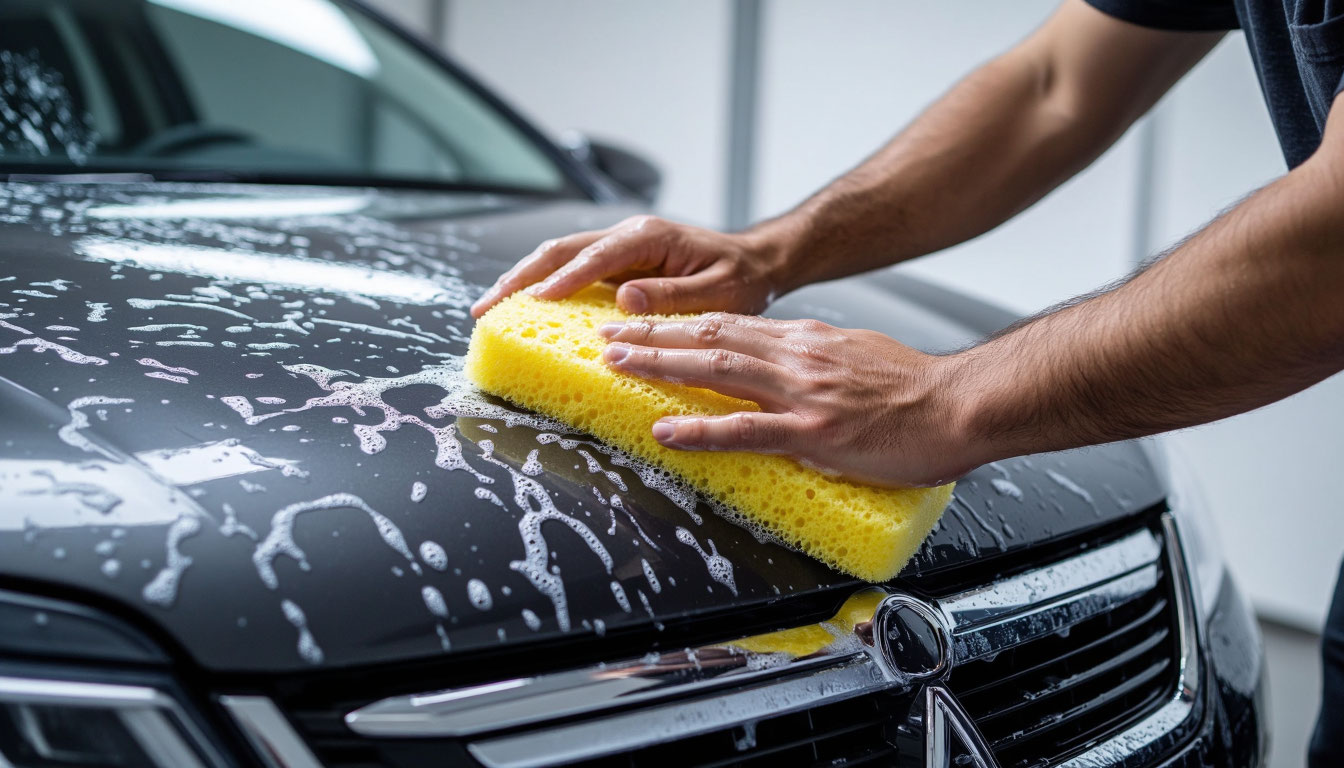 Как правильно мыть машину губкой